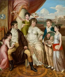 Tukkukauppias Johann Christian Edler von Bruchmannin perhe