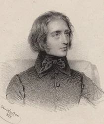 Säveltäjä Franz Lisztin muotokuva 1811-1886, 1838.