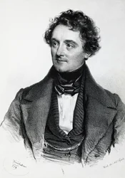 Johann Nepomuk Eduard Ambrosius Nestroyn muotokuva (Wien