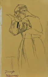 Polvistuva naishahmo