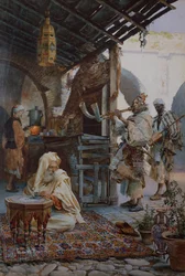 Nubian muusikot (akvarelli)