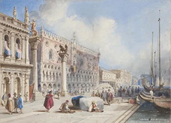 Venetsia, liitetty Thomas Moodys Journaliin Sveitsin ja Italian kiertueesta, 1822 (wc paperilla)