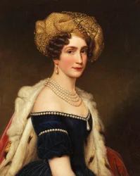 Baijerin prinsessa Augusta (1788-1851), Leuchtenbergin herttuatar, noin 1825 (öljy kankaalle).