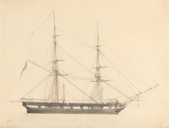 Single Brig Union Jackilla ja kolmella hahmolla