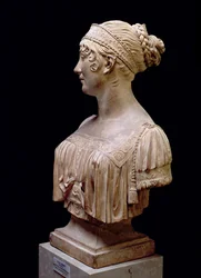 Jeanne Delhormen muotokuva-rintakuva, 1802 (terrakotta)