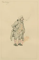 Phil Parkes, n. 1920-luku (kynä ja muste wc:llä paperilla)