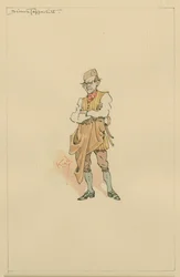 Simon Tappertit, noin 1920-luku (kynä ja muste wc:llä paperilla)