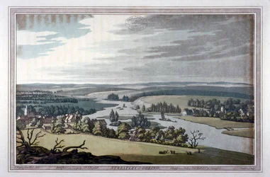 Vista de Streatley i Goring a Berkshire i Oxfordshire, 1793 finlandès