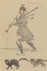 Highlander soittaa säkkipilliä