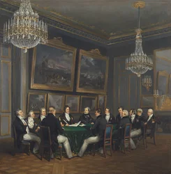 Louis Philippe (1773-1850) Orleansin herttua, allekirjoitti valtakunnan kenraaliluutnanttijulistuksen, 31. heinäkuuta 1830