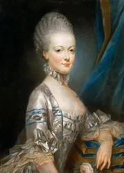 Itävallan arkkiherttuatar Maria Antonian, 1755-1793, myöhemmän Ranskan kuningattaren Marie-Antoinetten muotokuva