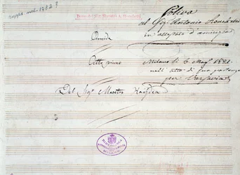 J Haydnin (1821) menuetin Armida ensimmäinen sivu