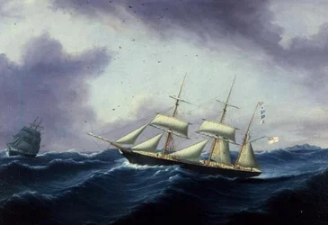 "Louisa Bragington" Maiden Voyage -matkallaan Liverpoolista Etelä-Amerikkaan