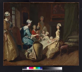 Pamela kertoo lastensadun, Samuel Richardsonin (1689-1761) teoksesta "Pamela eli palkittu hyve", julkaistu 1740, noin 1744