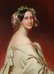 Näyttelijä Charlotte von Hagnin muotokuva 1809-1891, 1850.