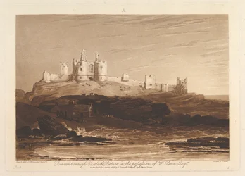 Dunstanborough Castle Liber Studiorum, osa III, levy 14, 10. kesäkuuta 1808.