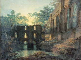 Fountains Abbey (akvarelli)