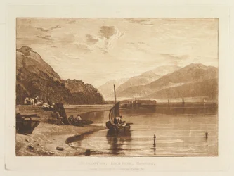 Inveraryn laituri, Loch Fyne, aamu, osa VII, taulu 35 teoksesta "Liber Studiorum"