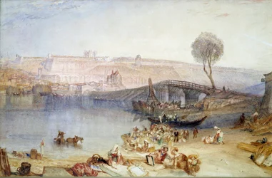 Näkymä paikalle ja Saint Germain en Layen linnalle. Joseph Mallord William Turnerin (1775-1851) maalaus