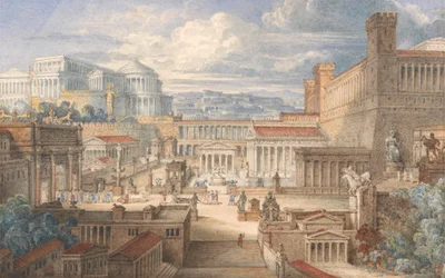 Kohtaus antiikin Roomassa: lavastus näytelmään "Titus Andronicus", I, ii