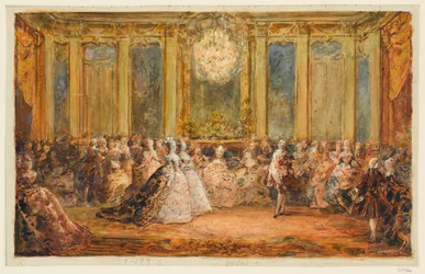 Vastaanotto Versaillesin peilisalissa