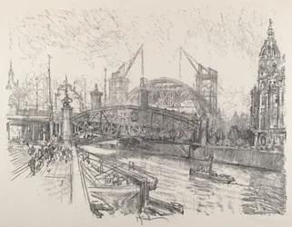 Friedrichstrassen aseman rakentaminen, 1921.