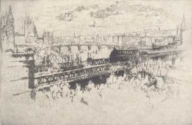 Londres sobre el pont de Charing Cross, 1910. finlandès