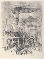 Turbiinimoottorin valmistus, 1917.