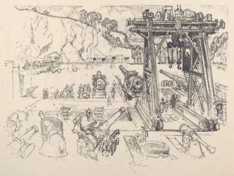 Aseiden testauskenttä, 1917.