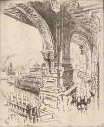 Ferryn sisällä, Cortlandt Street, New York, 1919.