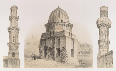 87. Haudat ja minareetit, Kairo, 1843.