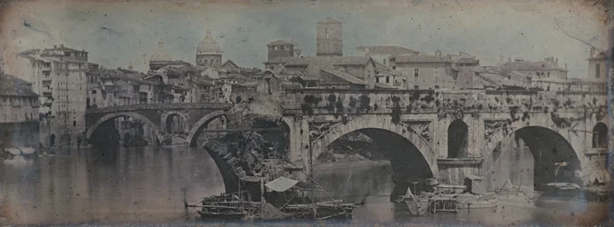 Ponte Rotto Pontus Aemilius, Rooma, 1842.