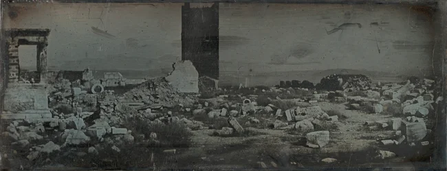 Rauniot ja etuala, Akropolis, Ateena, 1842.