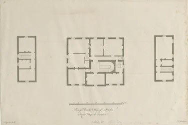 Sandon Hall - Kammion lattiasuunnitelma: kaiverrus, nd [1769-1771] (painettu)