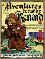 Kirjan "Les aventures de Maitre Renard" kansi (painettu)