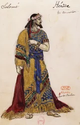 Herodes Antipas, Joseph Porphyre Pinchonin (1871-1953) luonnos Richard Straussin (1864-1949) Salomea varten, esitetty Pariisin ooppera Garnierissa, 3. toukokuuta