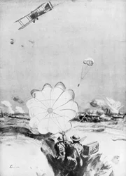 Lentokone, joka toimitti ammuksia Britannian etulinjalle, ensimmäinen maailmansota, 1914-1918 1926