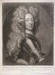 Ison-Britannian kuninkaan George II:n soikea muotokuva, 1706
