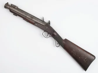 Irlannin vapaaehtoisille myönnetty Blunderbuss jousibajonetilla, n. 1815 (blunderbuss, flintlock)