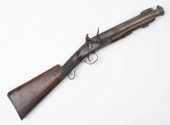 Irlannin vapaaehtoisille myönnetty Blunderbuss jousibajonetilla, n. 1815 (blunderbuss, flintlock)