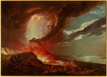 Vesuven purkaus saarten kanssa Napolinlahdella vuonna 1776 Joseph Wrightin maalaus Derbystä (1734-1797) 1776 Yksityinen kokoelma