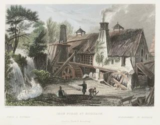 Iron Forge Rouillonissa, kaiverrettu J. Shury