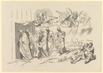 Jumala kutsuu Nooan ja hänen perheensä arkkiin, 1827.