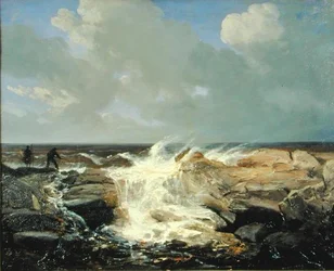 Squaly Weather lähellä Boulognea (öljy kankaalle)