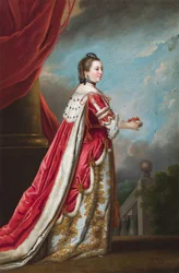 Northumberlandin herttuatar Elizabeth Percyn muotokuva (öljy kankaalle)