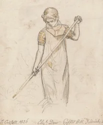 Tyttö Hoeing: Elizabeth Dew
