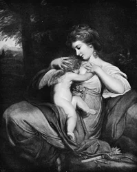 Hope Nursing Love Miss Morris hahmona Hope Nursing Cupid, c1770, 1912