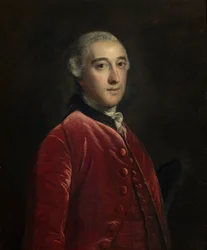 herrasmiehen muotokuva; mahdollisesti George Bridges Brudenell, n. 1743-1792 (öljy kankaalle)