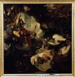 Herkules-lapsi kuristaa käärmeitä, 1786-88