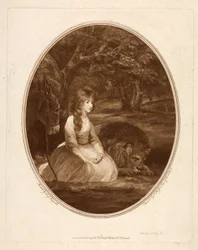 Miss Elizabeth Beauclerc Unana, kaiverrus Thomas Watson (1748-81) (etsattu piste)